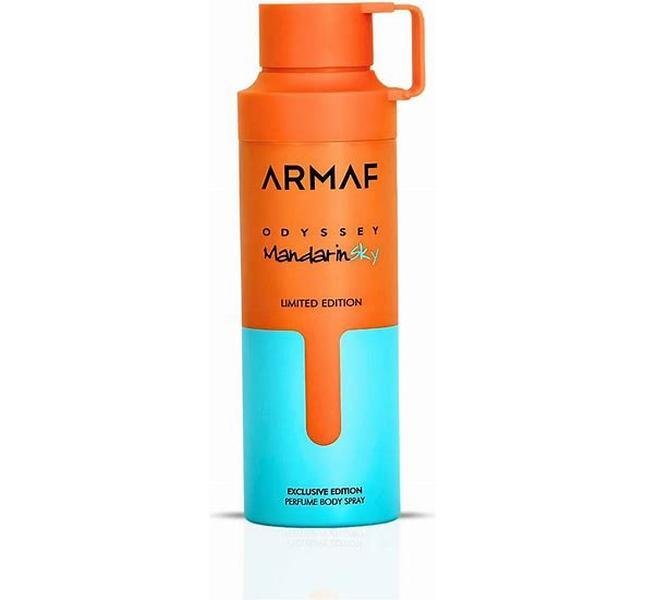 Armaf Odyssey Mandarin Sky Deodorant Body Spray 200ml by Armaf — Authentic Arabic Fragrance | Qamare