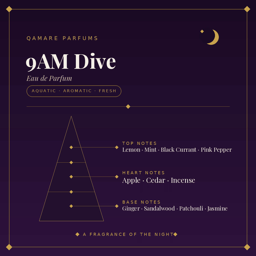 Afnan 9AM Dive Eau de Parfum 100ml by Afnan — Authentic Arabic Fragrance | Qamare