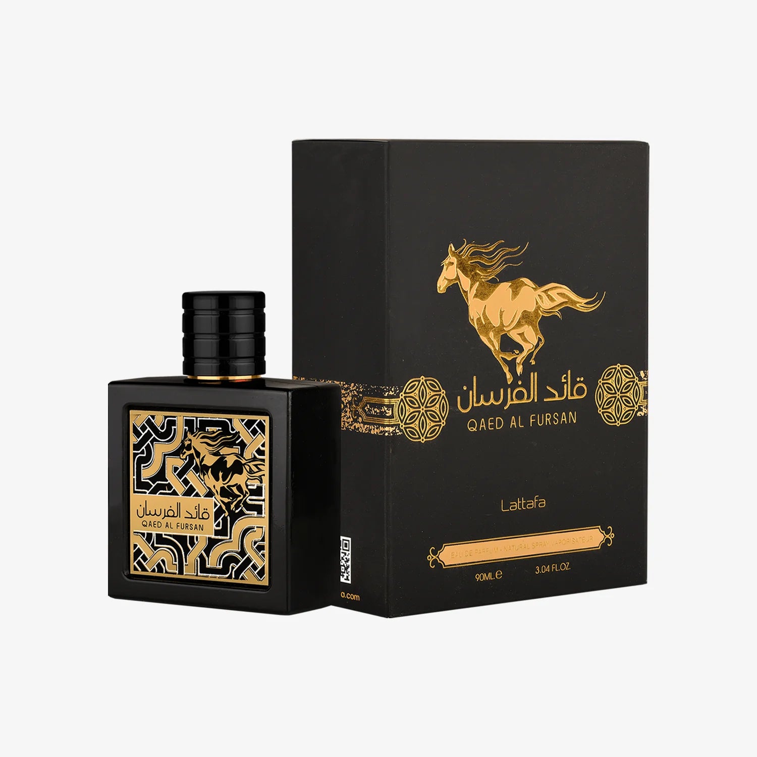 Lattafa Qaed Al Fursan Black Eau de Parfum 90ml by Lattafa — Authentic Arabic Fragrance | Qamare perfumes