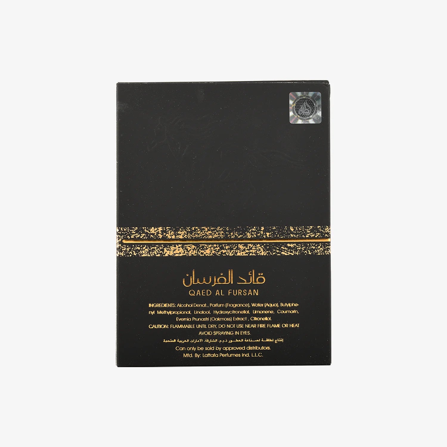 Lattafa Qaed Al Fursan Black Eau de Parfum 90ml by Lattafa — Authentic Arabic Fragrance | Qamare perfumes