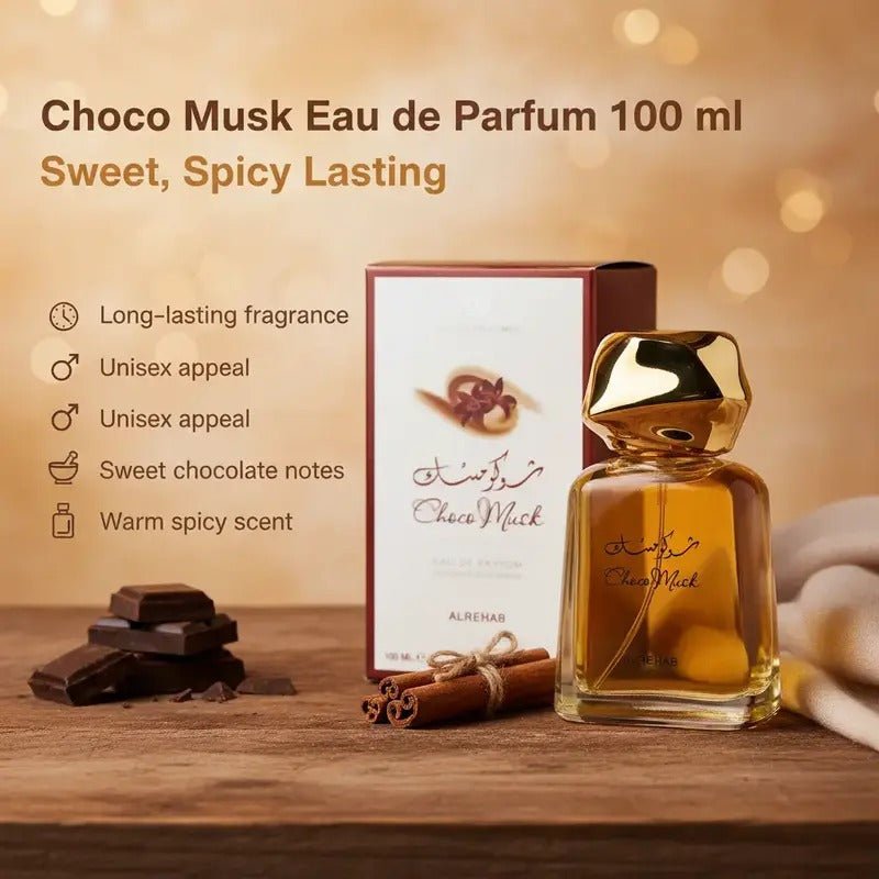 Al Rehab Choco Musk Eau de Parfum 100ml by Al Rehab — Authentic Arabic Fragrance | Qamare
