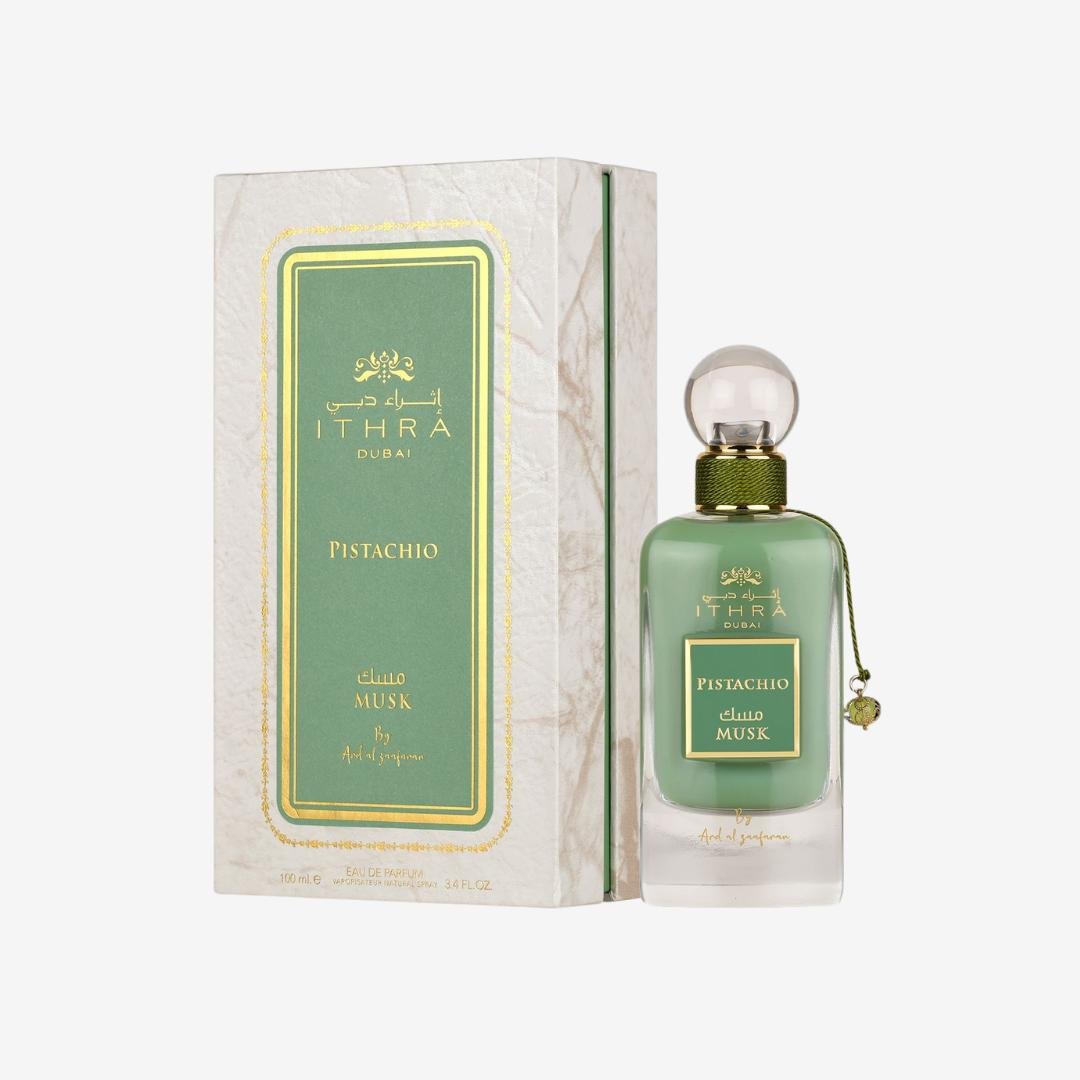 Ard Al Zaafaran Ithra Dubai Pistachio Musk Eau de Parfum 100ml by Ard Al Zaafaran — Authentic Arabic Fragrance | Qamare