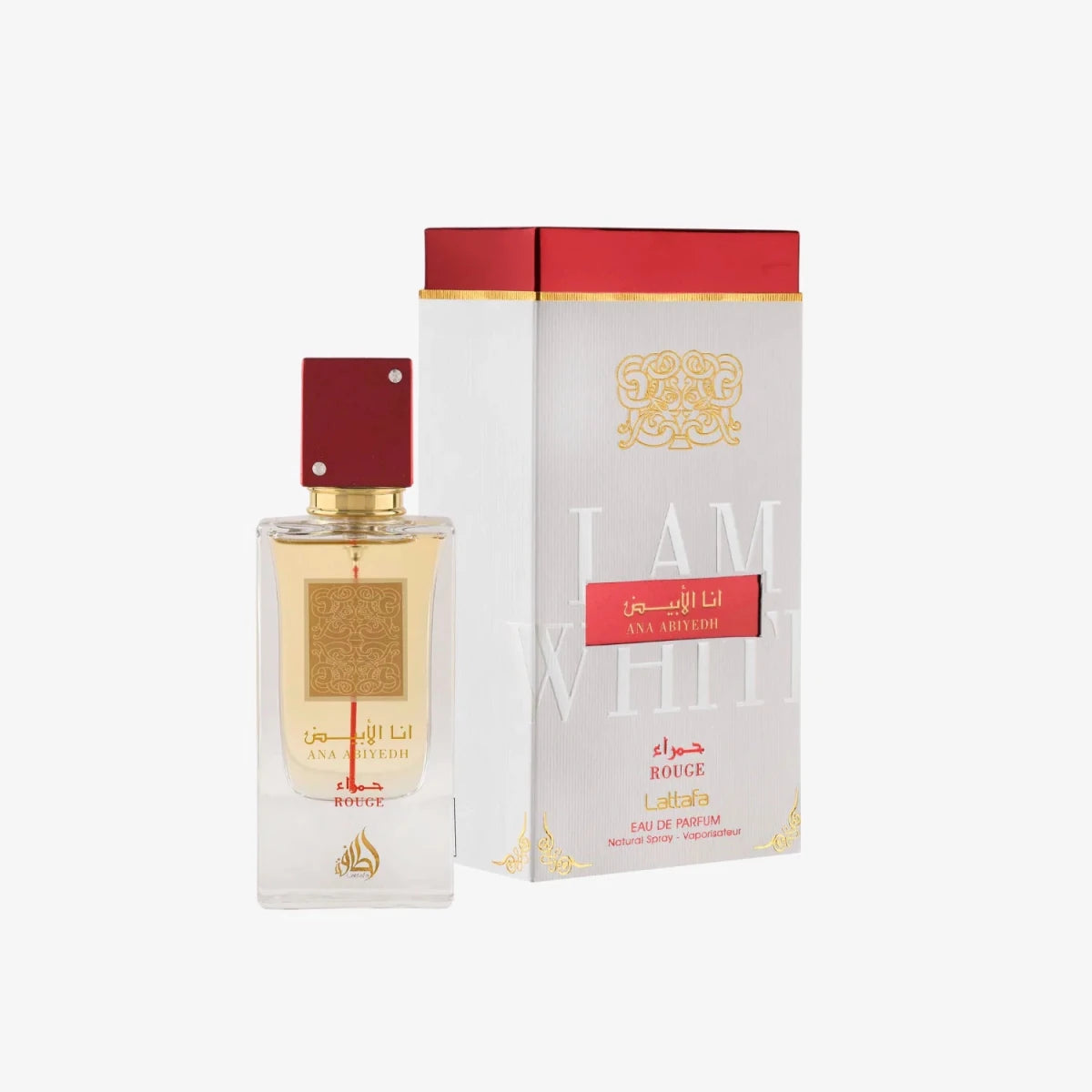 Lattafa Ana Abiyedh Rouge Eau de Parfum 60ml by Lattafa — Authentic Arabic Fragrance | Qamare