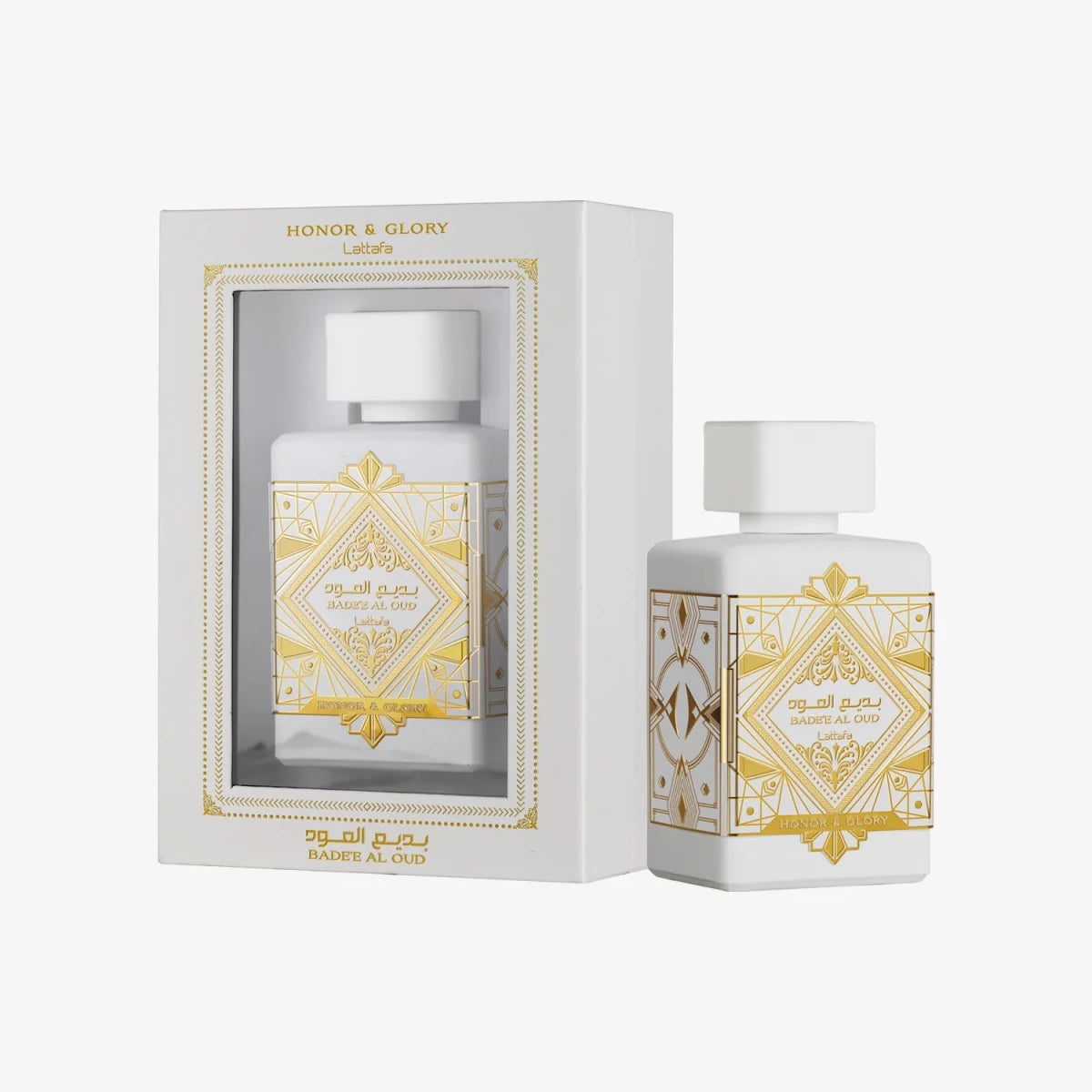 Lattafa Badee Al Oud Honor and Glory White Eau de Parfum 100ml by Lattafa — Authentic Arabic Fragrance | Qamare