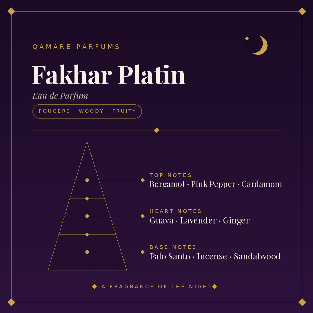 Lattafa Fakhar Platin Eau de Parfum 100ml by Lattafa — Authentic Arabic Fragrance | Qamare