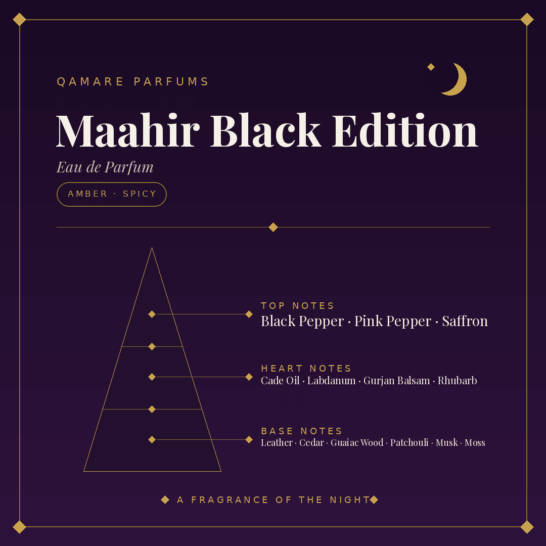 Lattafa Maahir Black Edition Eau de Parfum 100ml by Lattafa — Authentic Arabic Fragrance | Qamare