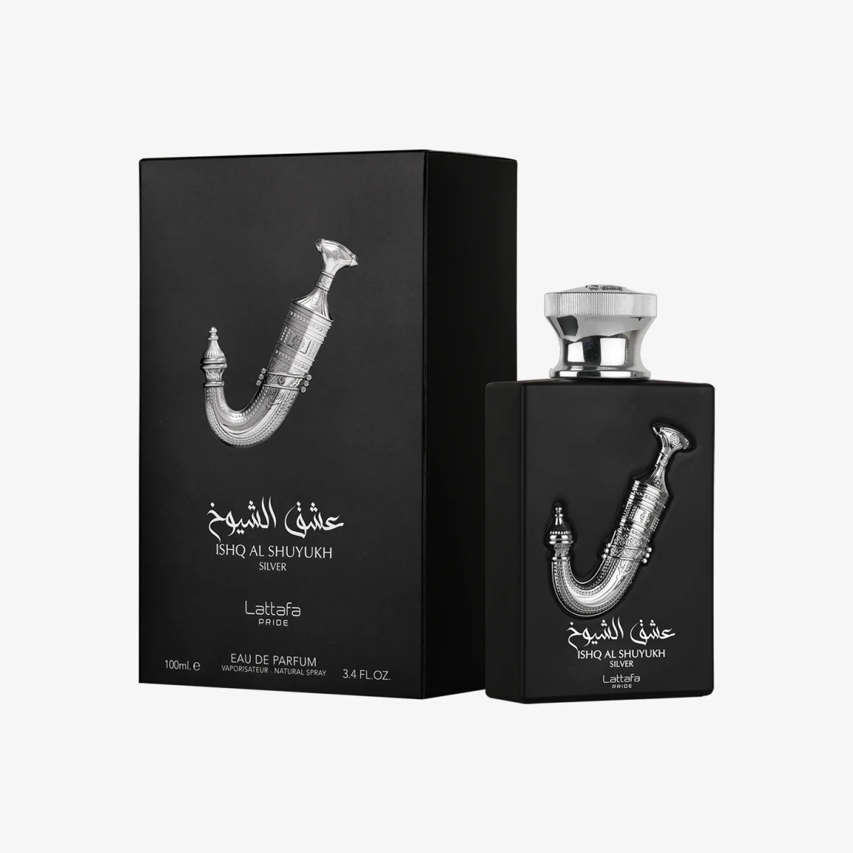 Lattafa Pride Ishq Al Shuyukh Silver Men Eau de Parfum 100ml by Lattafa — Authentic Arabic Fragrance | Qamare