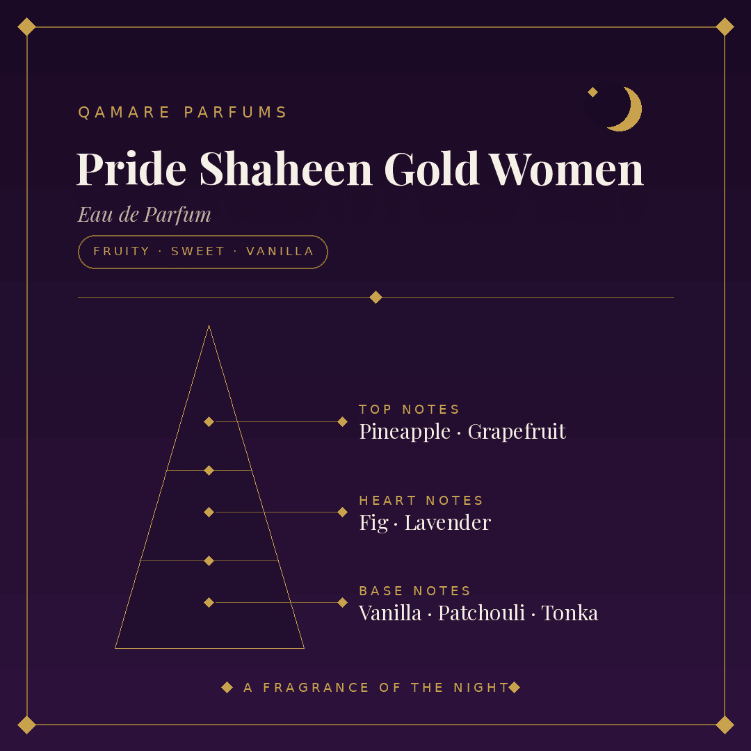 Lattafa Pride Shaheen Gold Women Eau de Parfum 100ml by Lattafa — Authentic Arabic Fragrance | Qamare