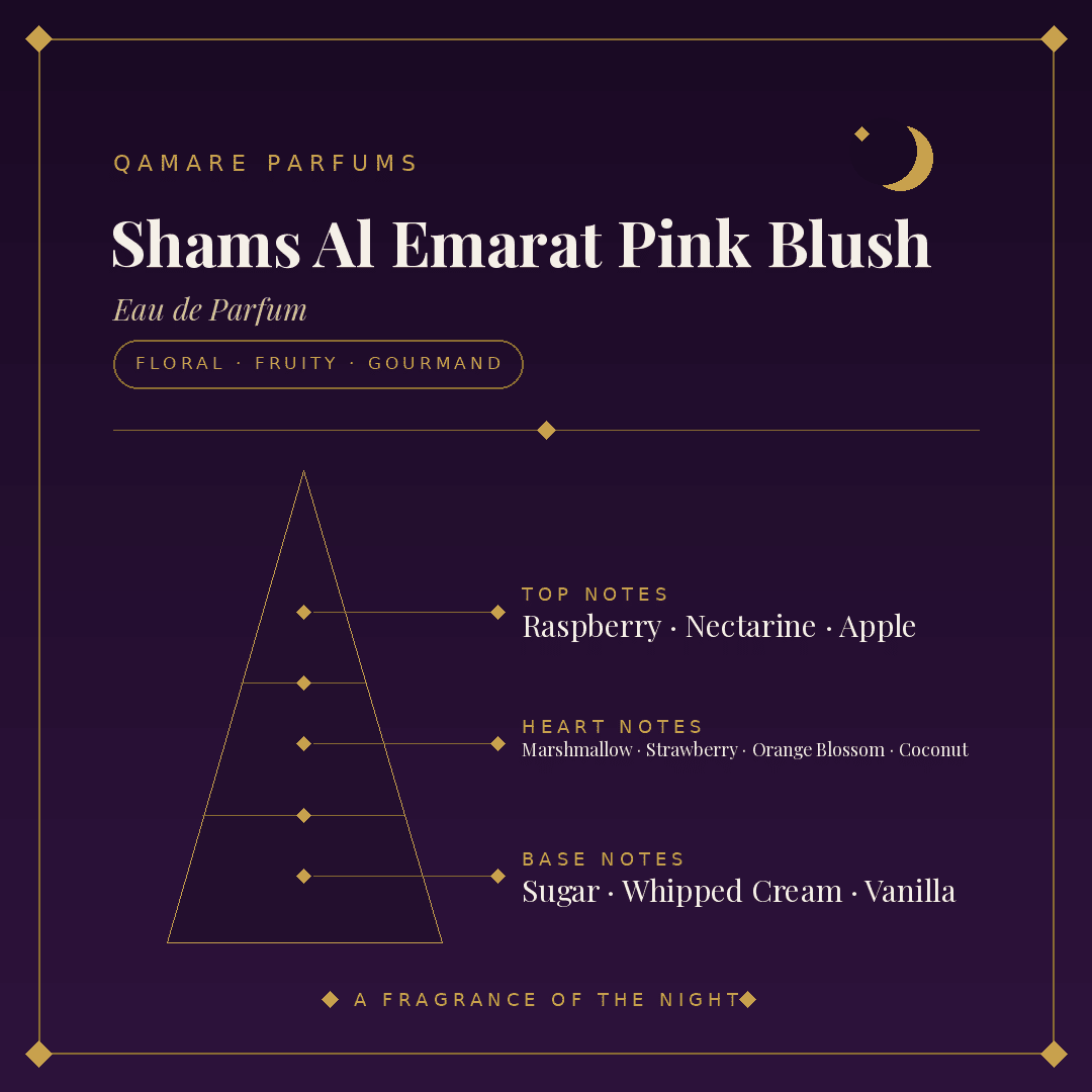 Ard Al Zaafaran Shams Al Emarat Pink Blush Eau de Parfum 50ml by Ard Al Zaafaran — Authentic Arabic Fragrance | Qamare