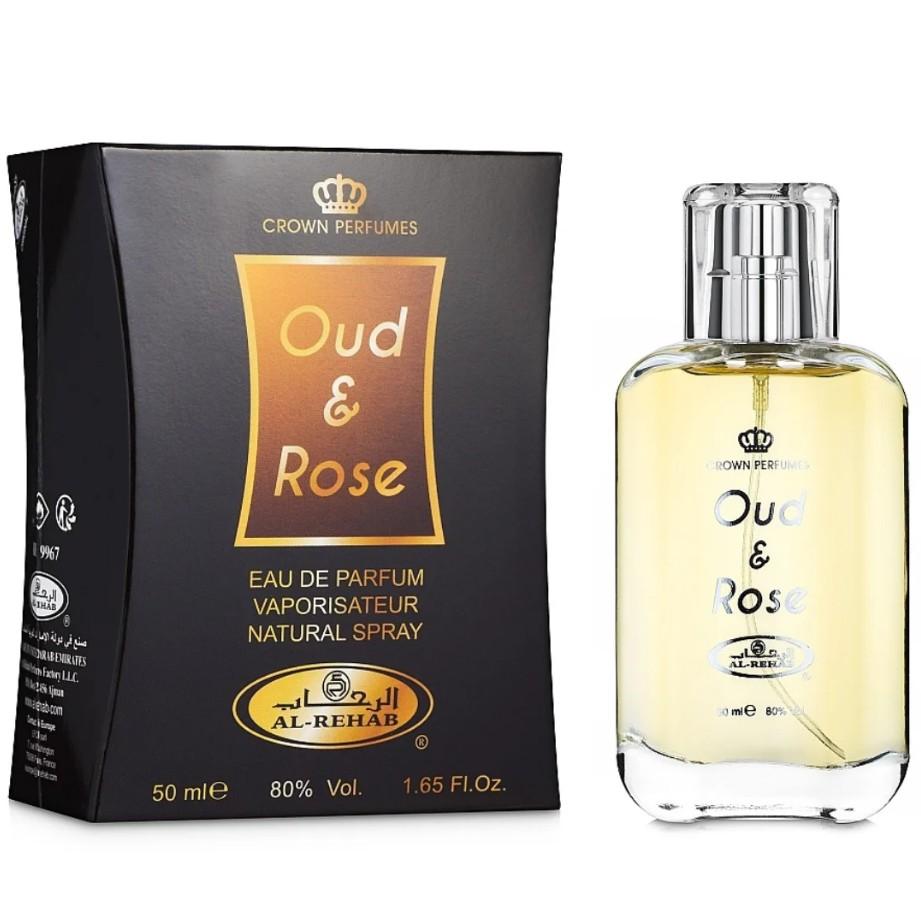 Oud And Rose Eau de Parfum 50ml by Qamare — Authentic Arabic Fragrance | Qamare