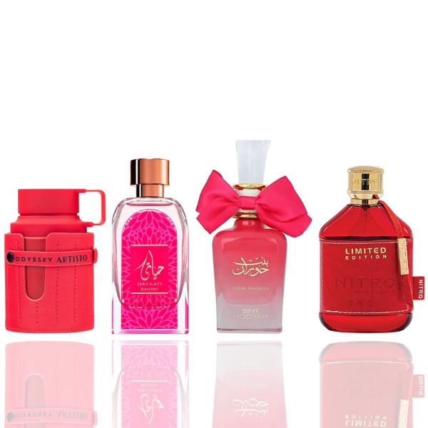 Odyssey Artisto + Hayaati Exotic + 2 More — 4-Piece Bundle by Qamare — Authentic Arabic Fragrance | Qamare