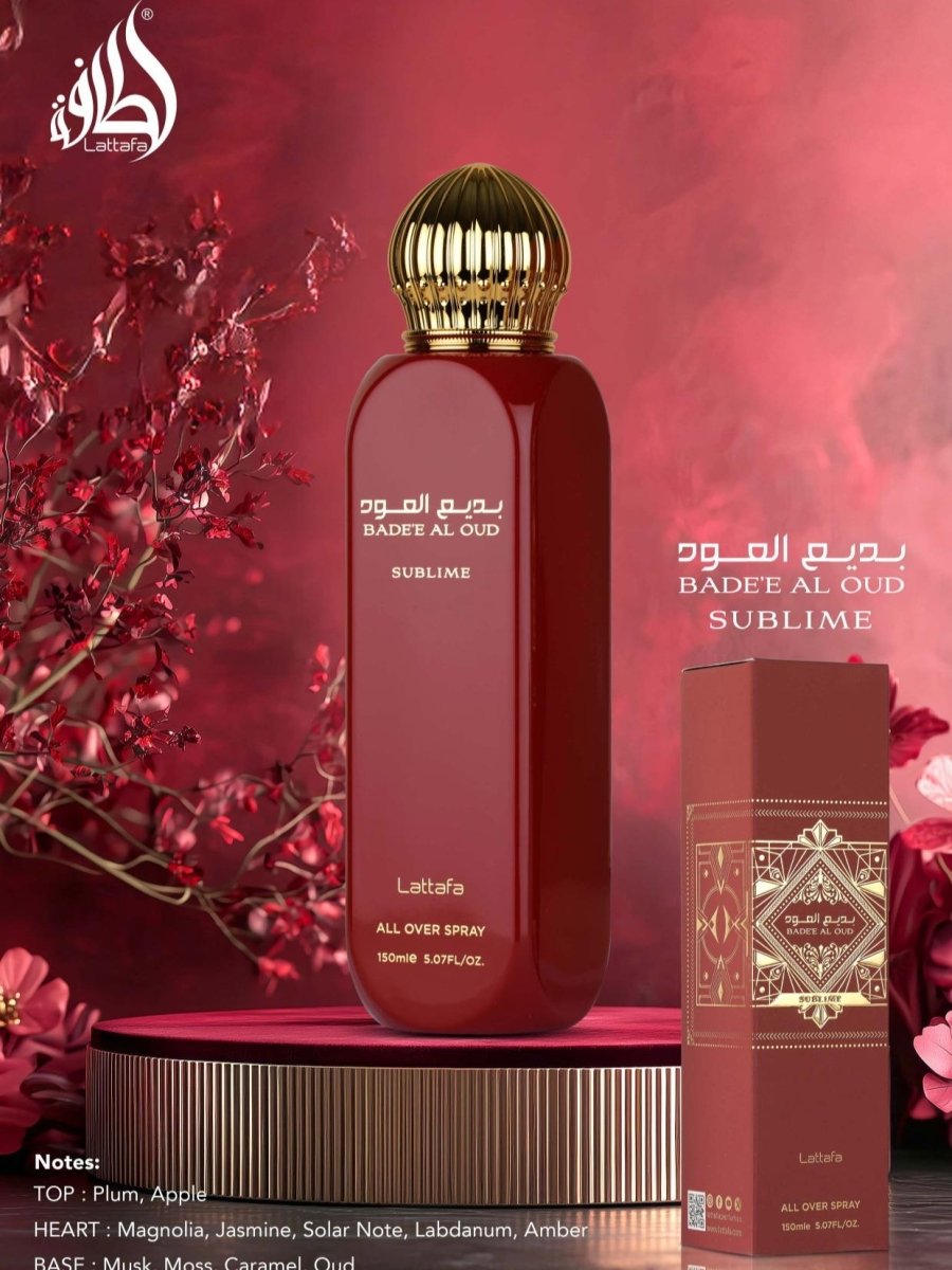 Lattafa Badee Al Oud Sublime All Over Spray 150ml by Lattafa — Authentic Arabic Fragrance | Qamare
