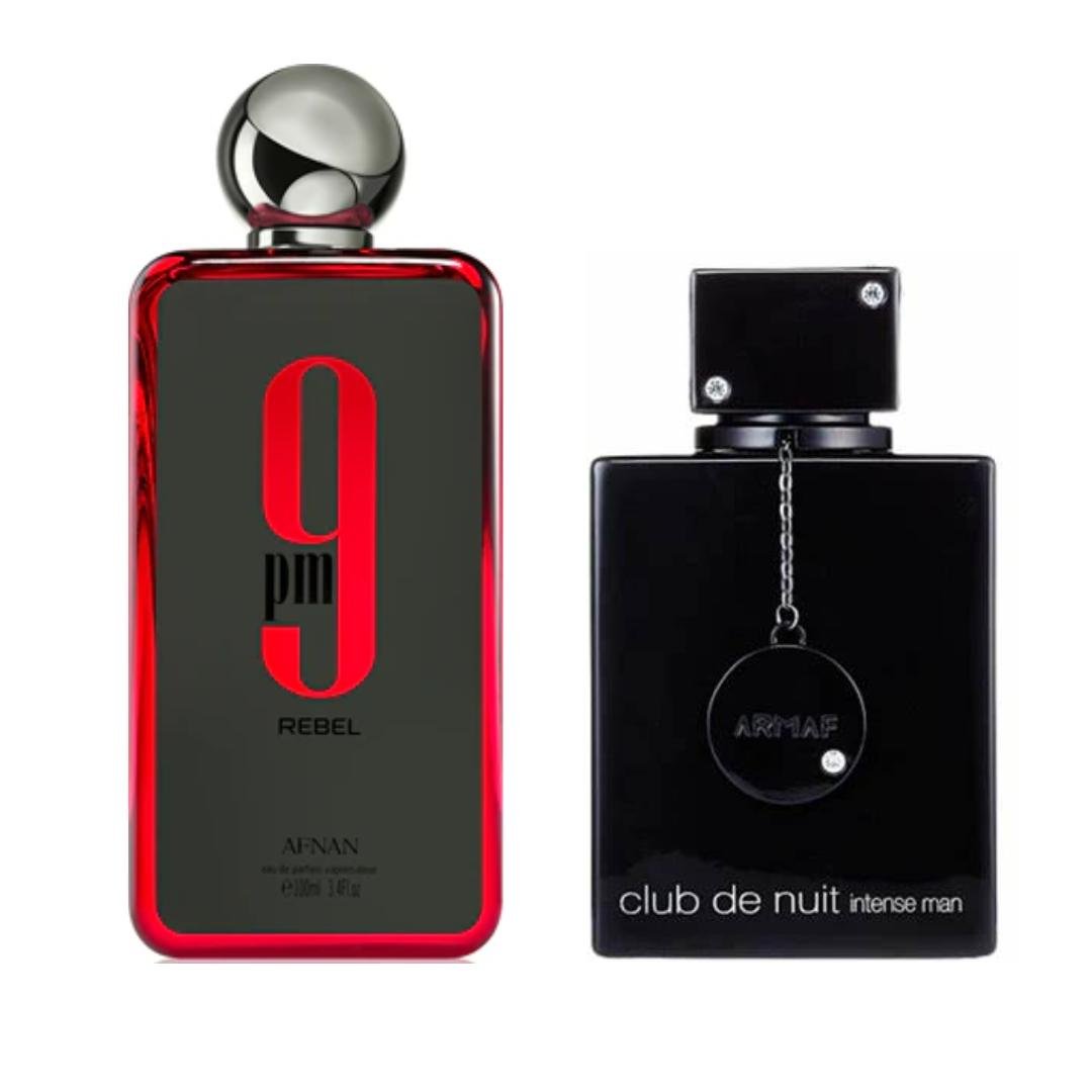 Armaf 9pm Rebel + Club De Nuit Intense — 2-Piece Set by Armaf — Authentic Arabic Fragrance | Qamare