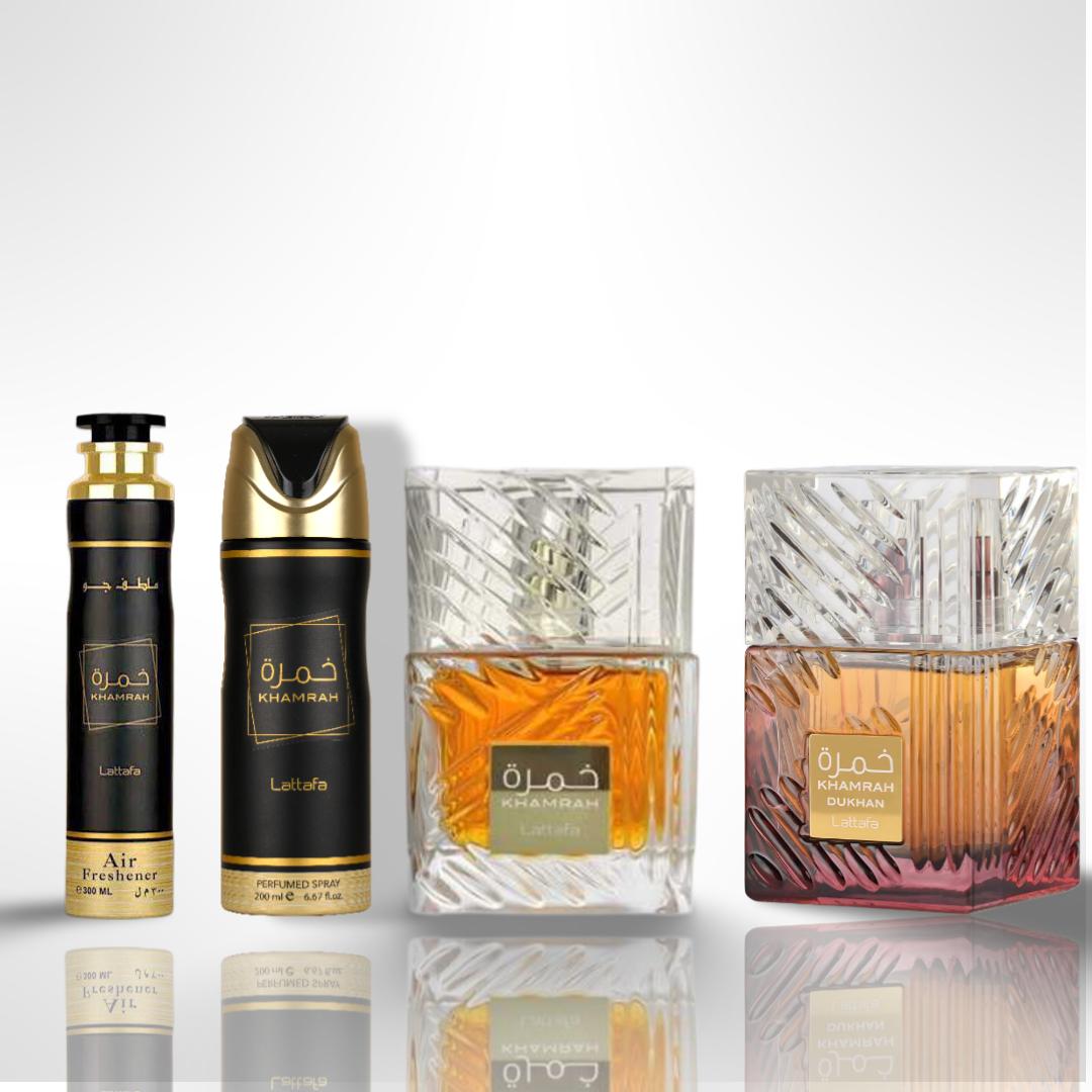 Khamrah + Khamrah Dukhan + 2 More — 4-Piece Bundle by Qamare — Authentic Arabic Fragrance | Qamare