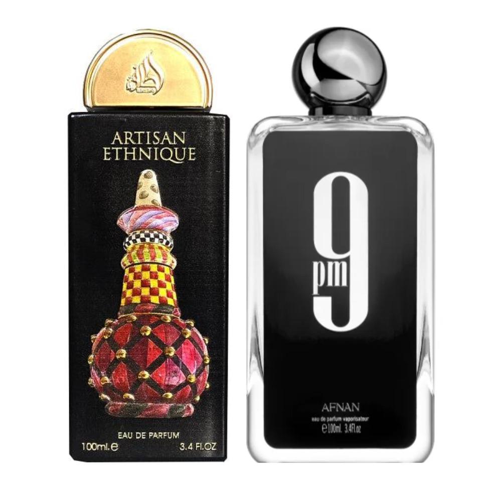 Lattafa Artisan & Afnan 9pm Bundle by Lattafa — Authentic Arabic Fragrance | Qamare