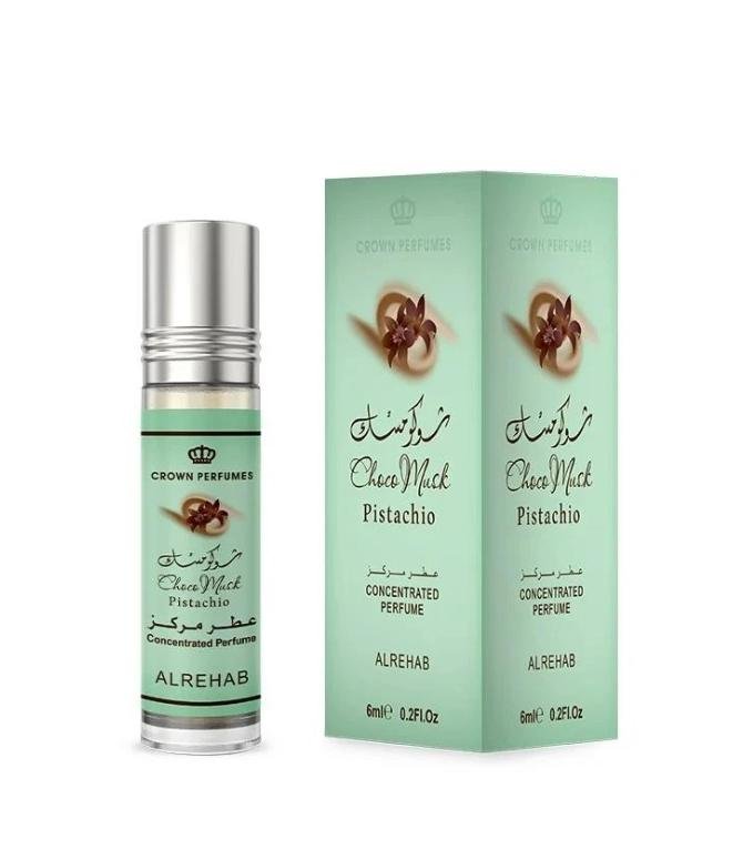 Al Rehab Choco Musk Pistachio Perfume Oil Roll-On 6ml by Al Rehab — Authentic Arabic Fragrance | Qamare