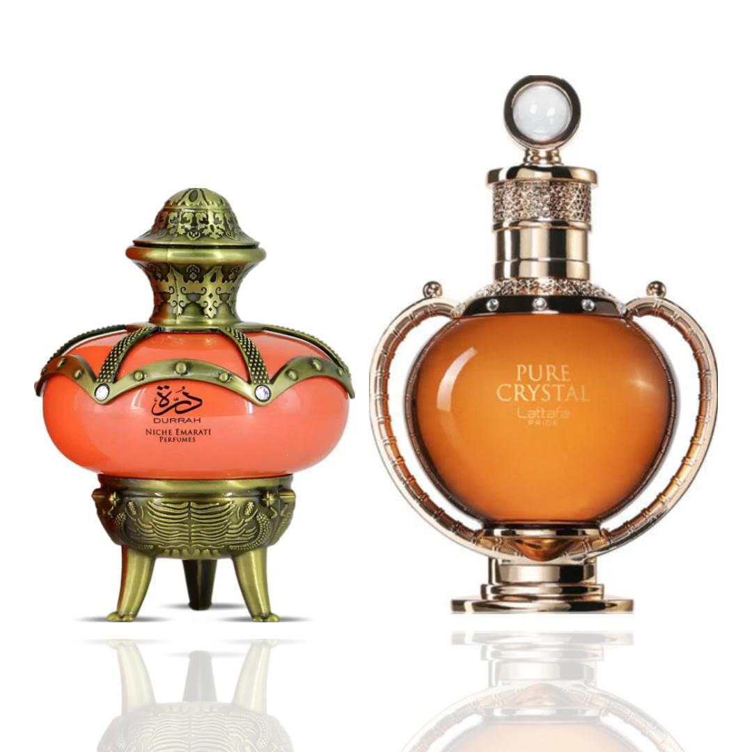 Crystal + Durrah — 2-Piece Set by Qamare — Authentic Arabic Fragrance | Qamare