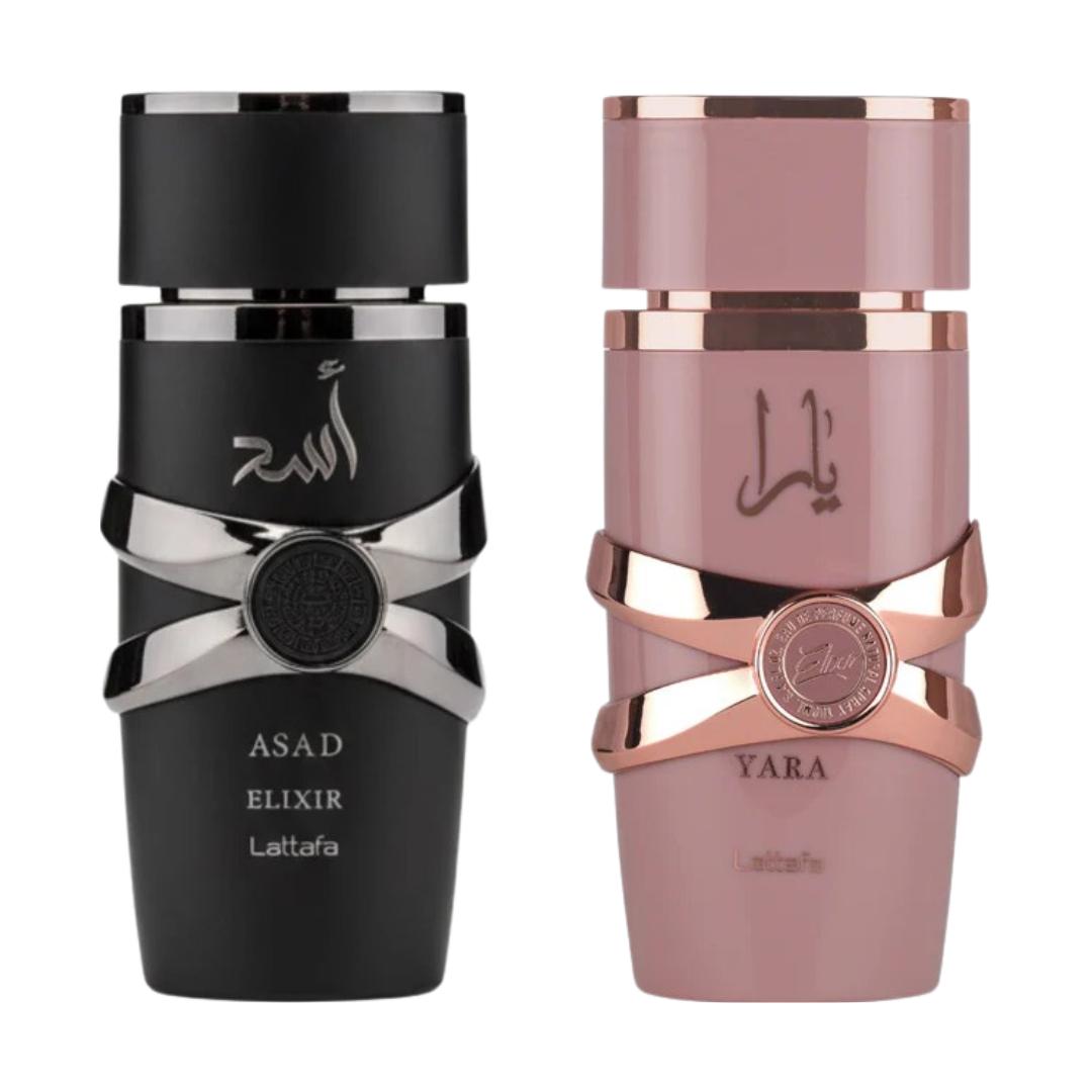 Asad Elixir + Yara Elixir — 2-Piece Set by Qamare — Authentic Arabic Fragrance | Qamare