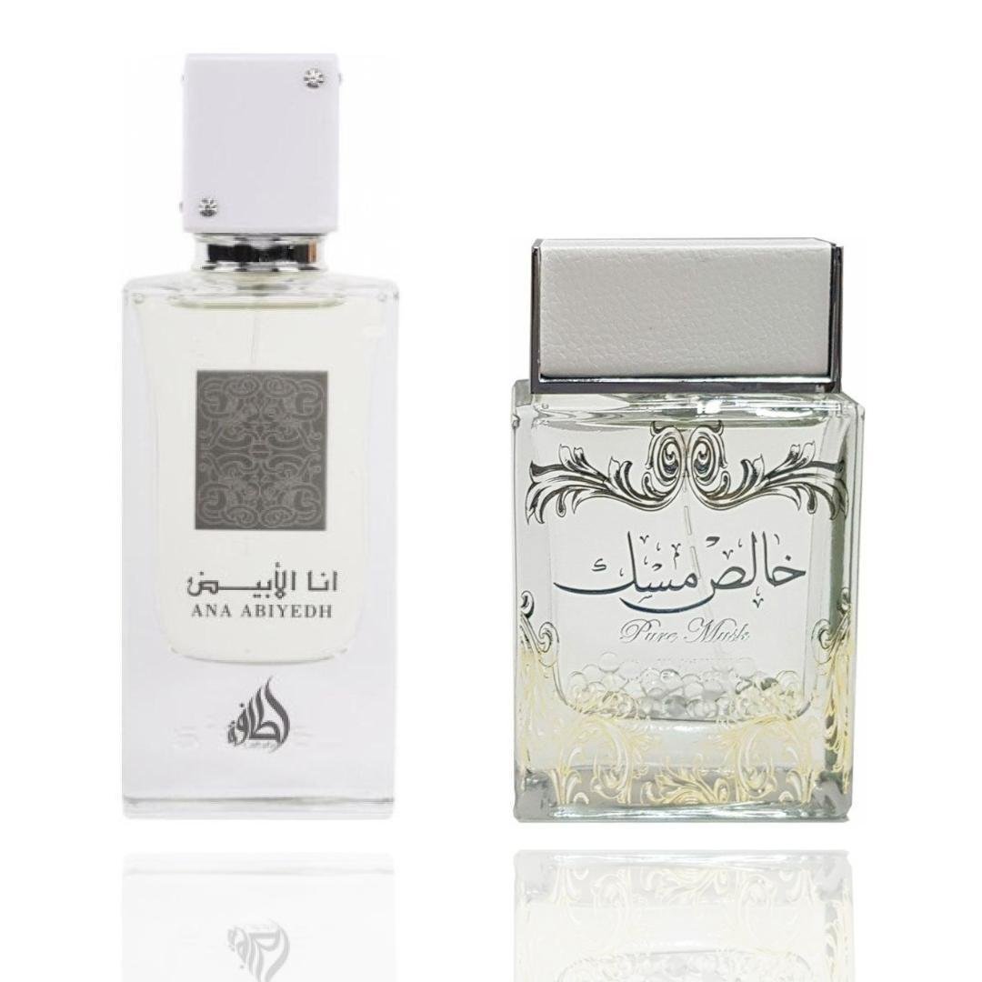 Musk + Ana Abiyedah — 2-Piece Set by Qamare — Authentic Arabic Fragrance | Qamare