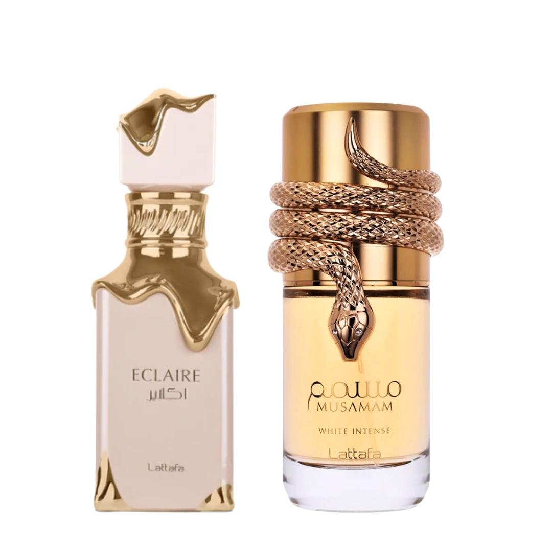 Lattafa Eclair + Musamam — 2-Piece Set by Lattafa — Authentic Arabic Fragrance | Qamare