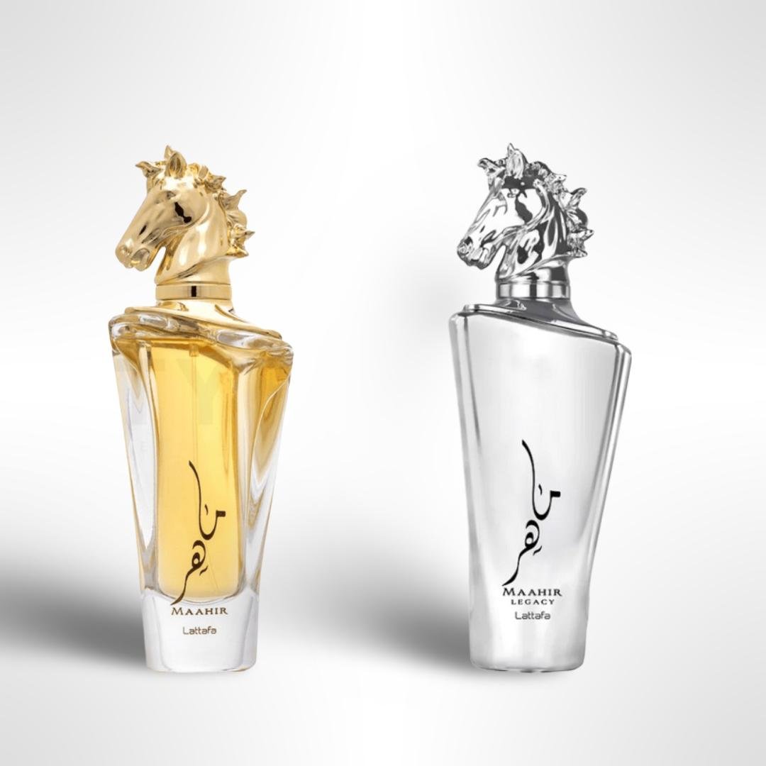 Lattafa Maahir Gold + Maahir Silver Bundle — 2-Piece Set by Lattafa — Authentic Arabic Fragrance | Qamare