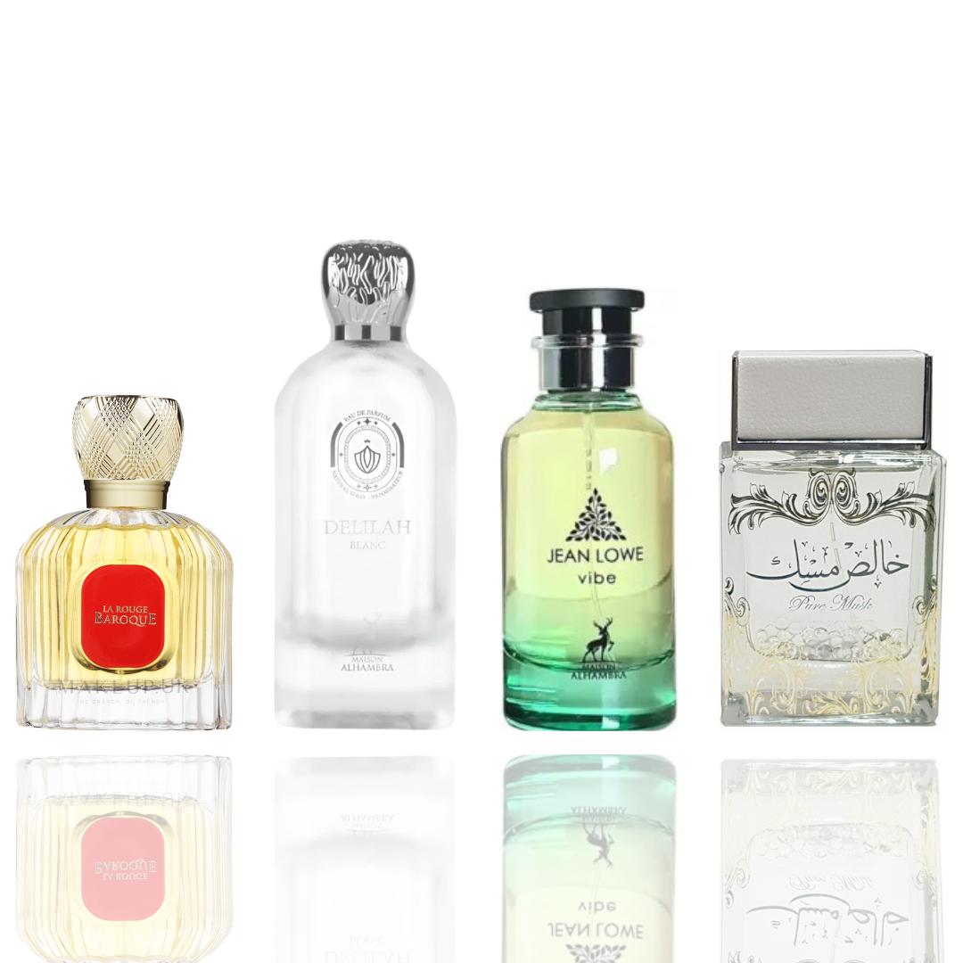 Jean Lowe Vibe + Musk + 2 More — 4-Piece Bundle by Qamare — Authentic Arabic Fragrance | Qamare