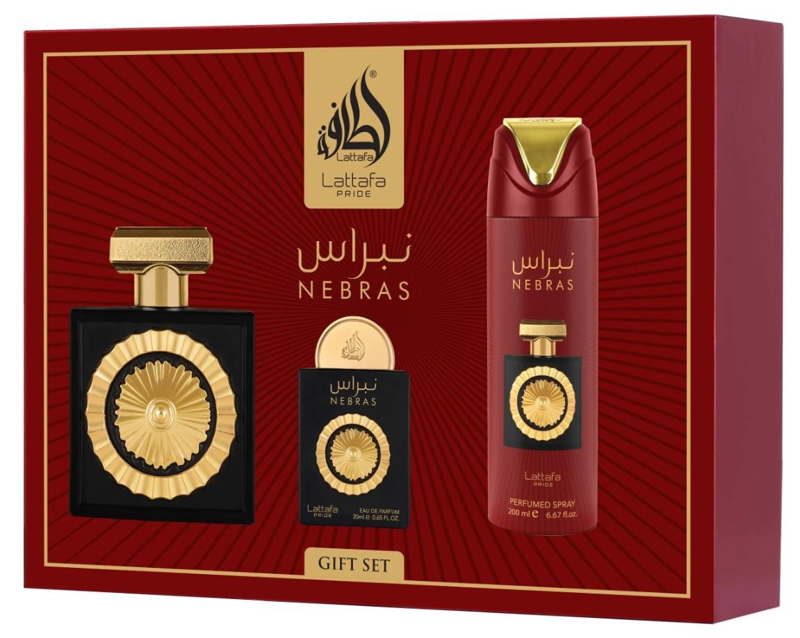 Lattafa Nebras Gift Set Pride by Lattafa — Authentic Arabic Fragrance | Qamare