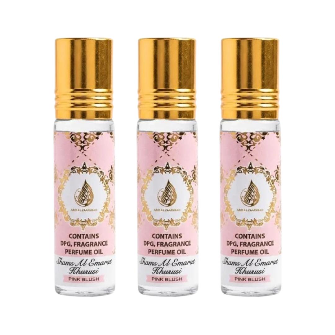 Pink Blush Shams Al Emarat Khususi Roll Oil 10ml by Qamare — Authentic Arabic Fragrance | Qamare