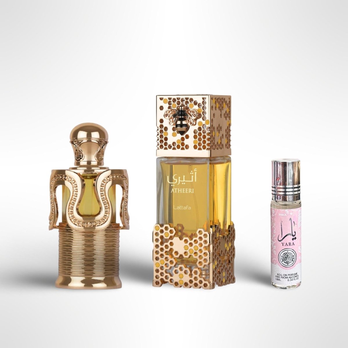 Lattafa Atheeri + Yara Oil + 1 More — 3-Piece Bundle by Lattafa — Authentic Arabic Fragrance | Qamare