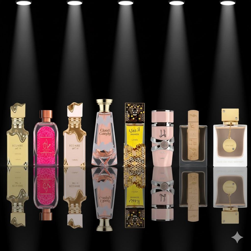 Eclaire + Ecalire Bonaffi + 6 More — 8-Piece Bundle by Qamare — Authentic Arabic Fragrance | Qamare