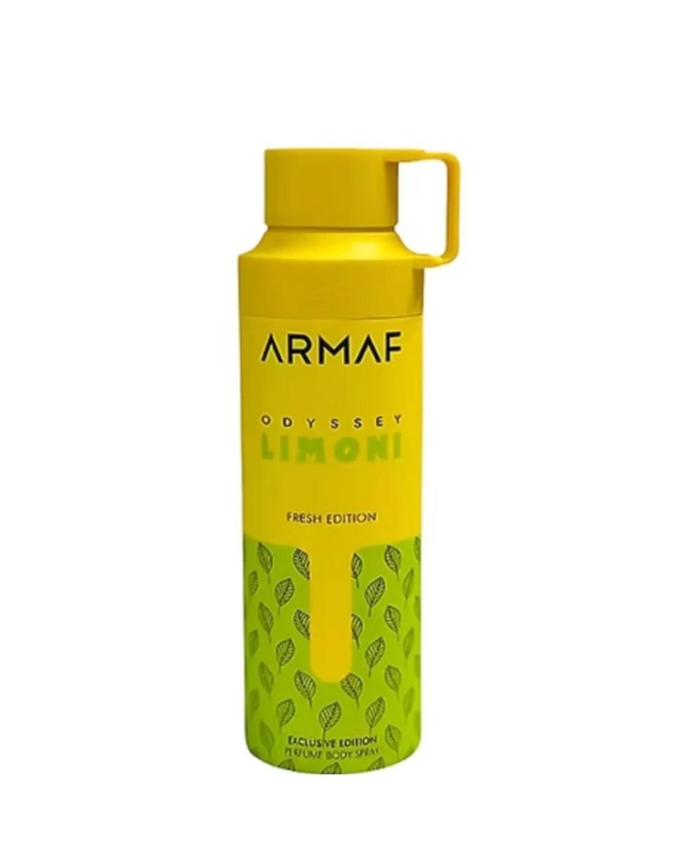 Armaf Odyssey Limoni Fresh Deodorant Body Spray 200ml by Armaf — Authentic Arabic Fragrance | Qamare