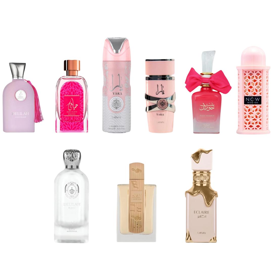 Lattafa Angham + Hayaati Exotic + 7 More — 9-Piece Bundle by Lattafa — Authentic Arabic Fragrance | Qamare