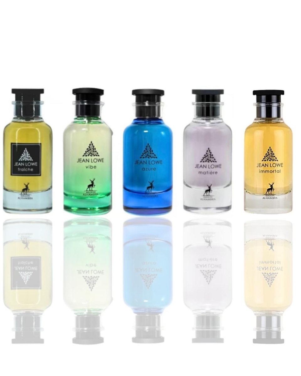 Jean Low Fraiche + Jean Low Vibe + 3 More — 5-Piece Bundle by Qamare — Authentic Arabic Fragrance | Qamare