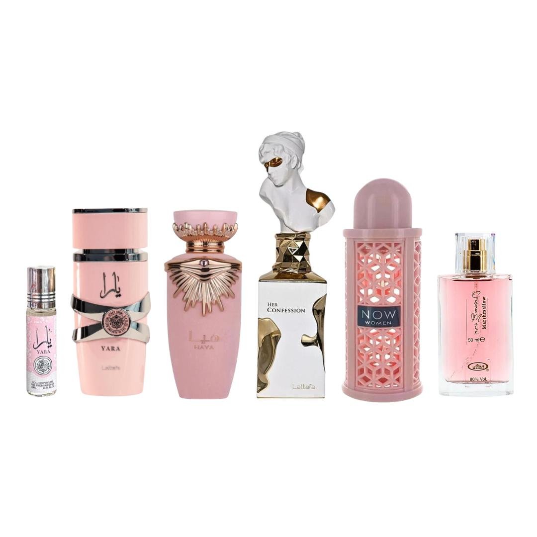 Yara + Haya + Now + Her Confession + Yara Oil + Choco Musk by Qamare — Authentic Arabic Fragrance | Qamare