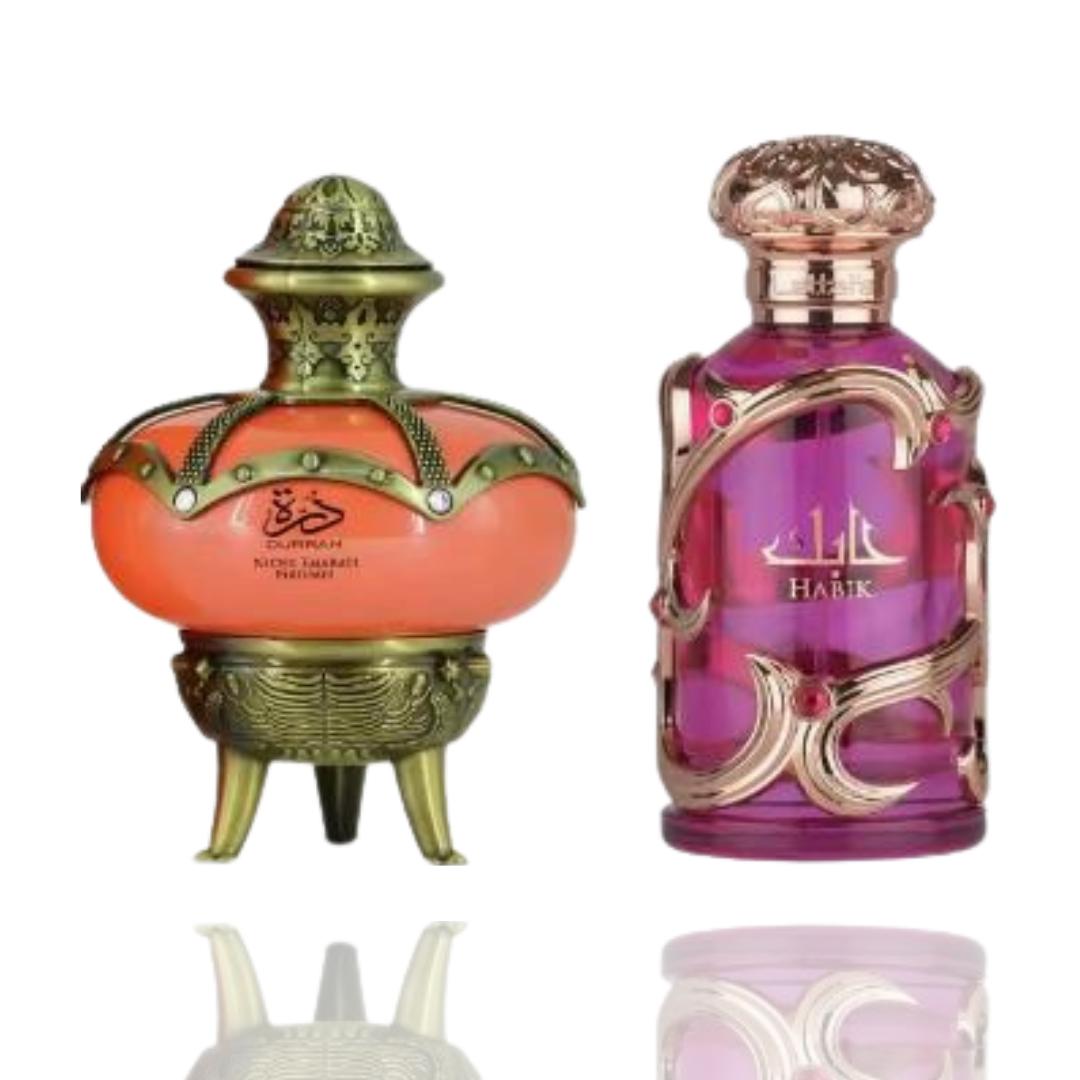 Habik + Emarati Durrah — 2-Piece Set by Qamare — Authentic Arabic Fragrance | Qamare