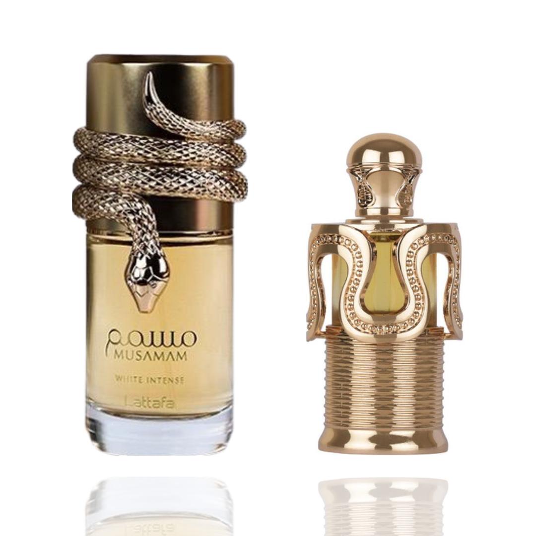 Attar Maitha + Musamam White — 2-Piece Set by Qamare — Authentic Arabic Fragrance | Qamare