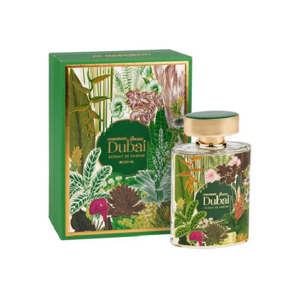 Al Haramain Green Dubai Extrait De Parfum Eau de Parfum 100ml by Al Haramain — Authentic Arabic Fragrance | Qamare