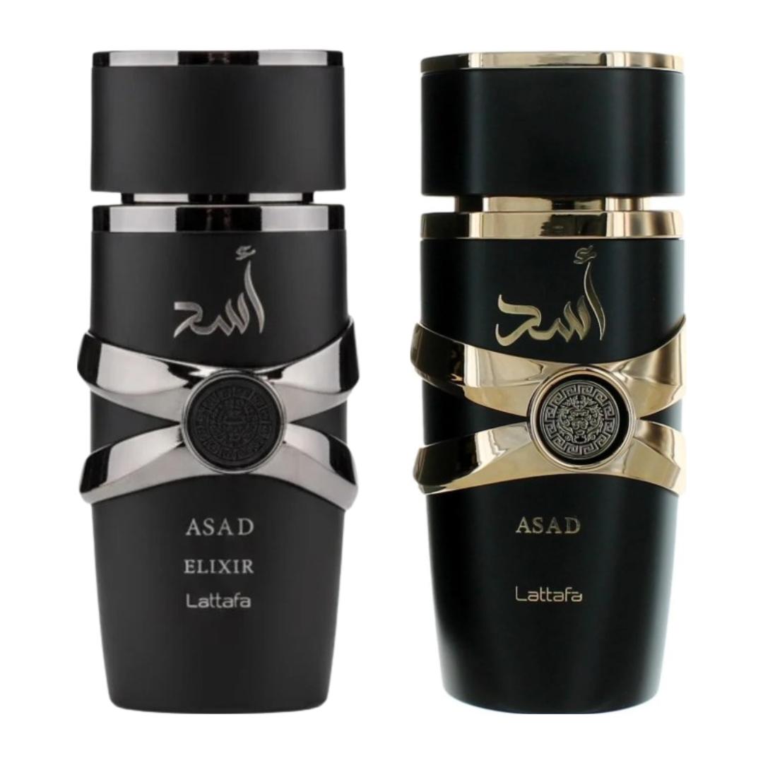 Asad Elixir + Asad — 2-Piece Set by Qamare — Authentic Arabic Fragrance | Qamare