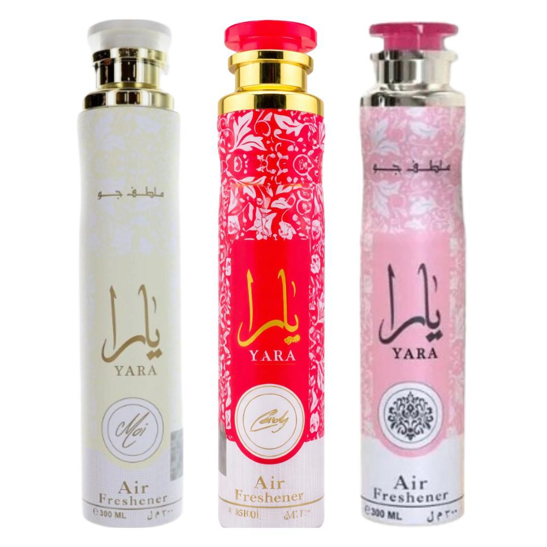 Yara Moi Air Freshener + Yara Air Freshener + 1 More — 3-Piece by Qamare — Authentic Arabic Fragrance | Qamare