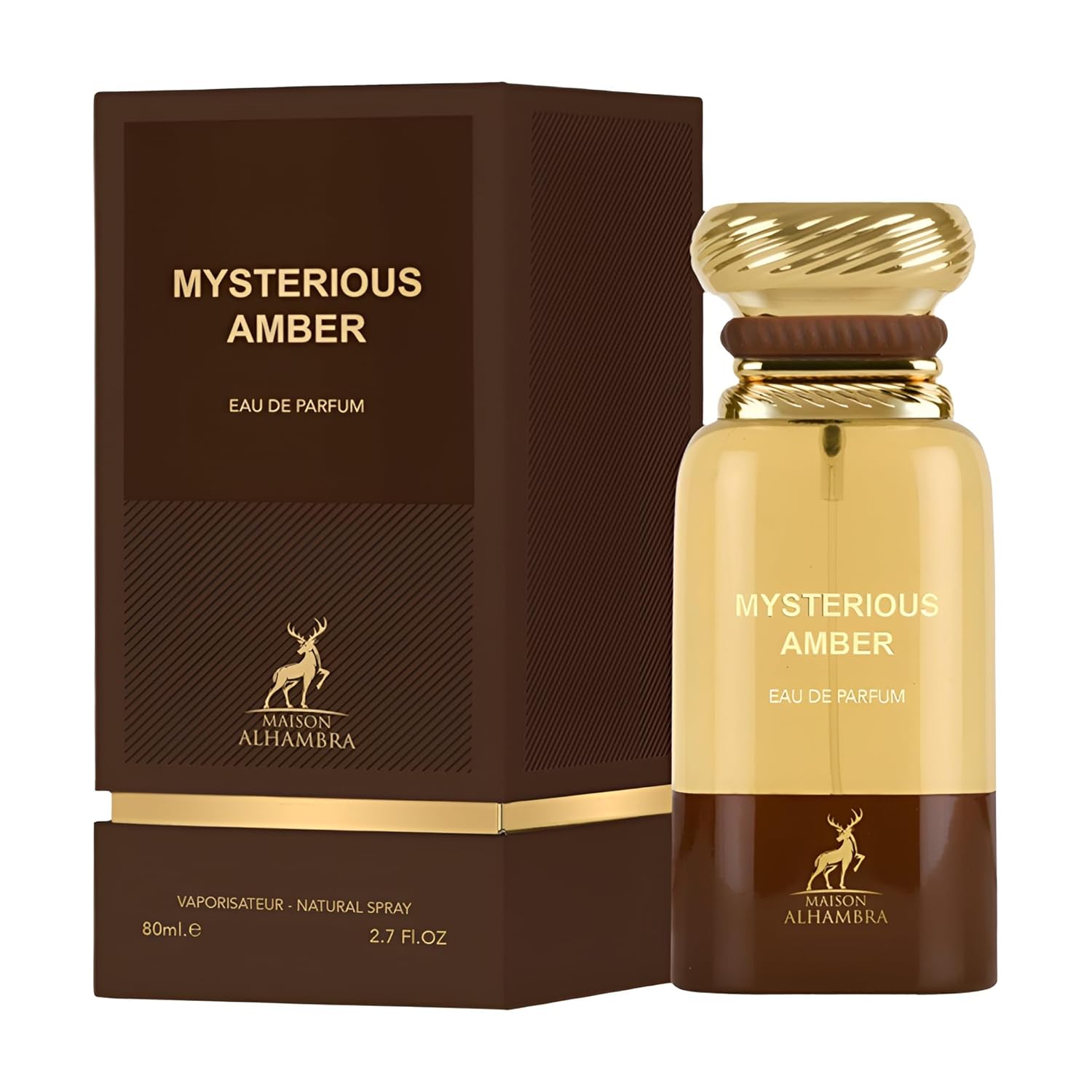 Maison Alhambra Mysterious Amber Eau de Parfum 80ml by Maison Alhambra — Authentic Arabic Fragrance | Qamare