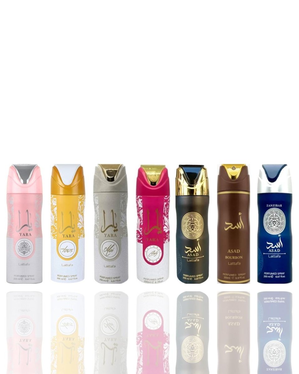 Yara Deodorant + Yara Candy Deodorant + 5 More — 7-Piece Bundle by Qamare — Authentic Arabic Fragrance | Qamare