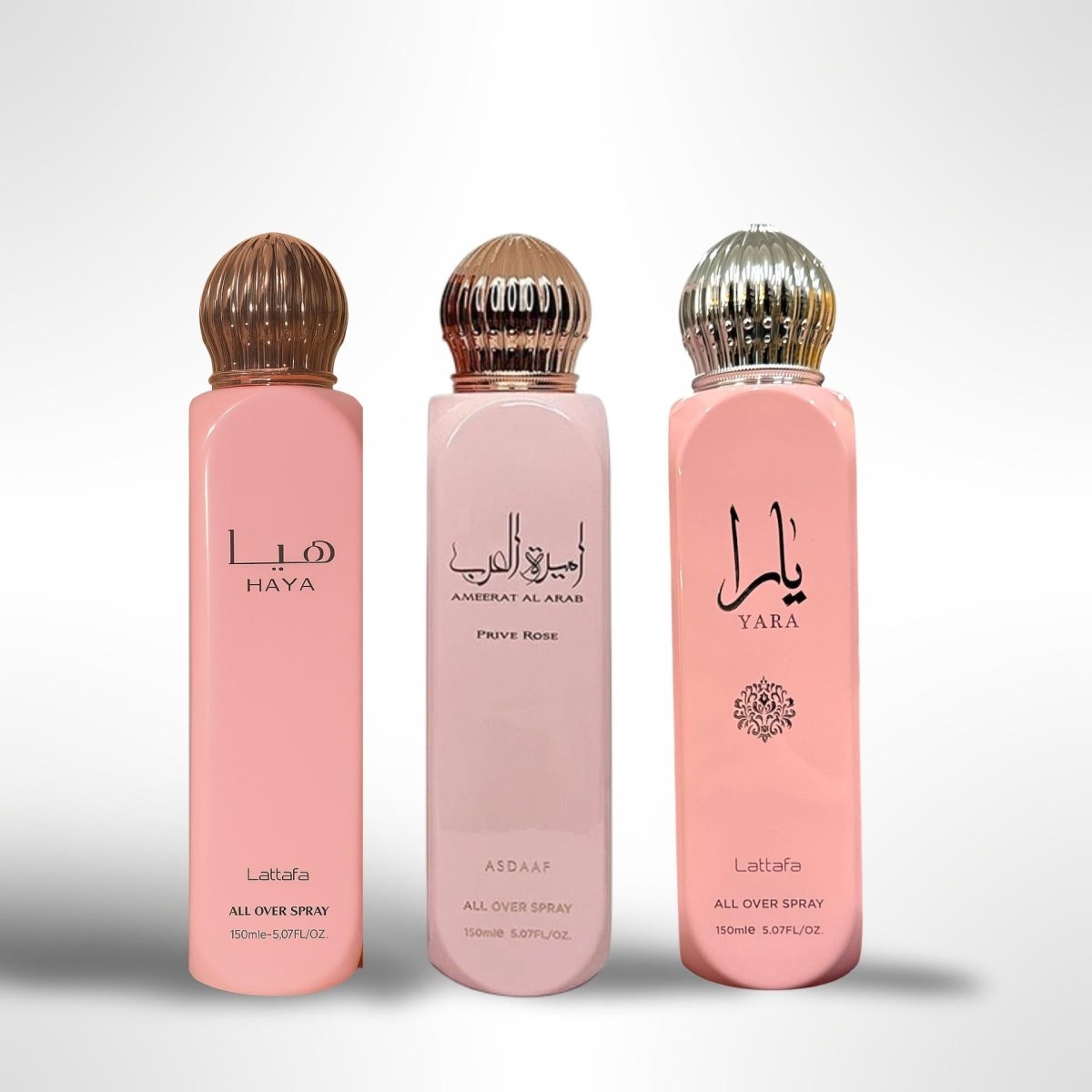 Lattafa Haya + Yara + 1 More — 3-Piece Bundle by Lattafa — Authentic Arabic Fragrance | Qamare