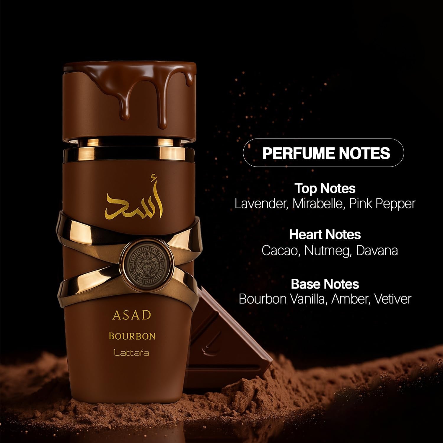 Lattafa Asad Bourbon Eau de Parfum 100ml by Lattafa — Authentic Arabic Fragrance | Qamare perfumes