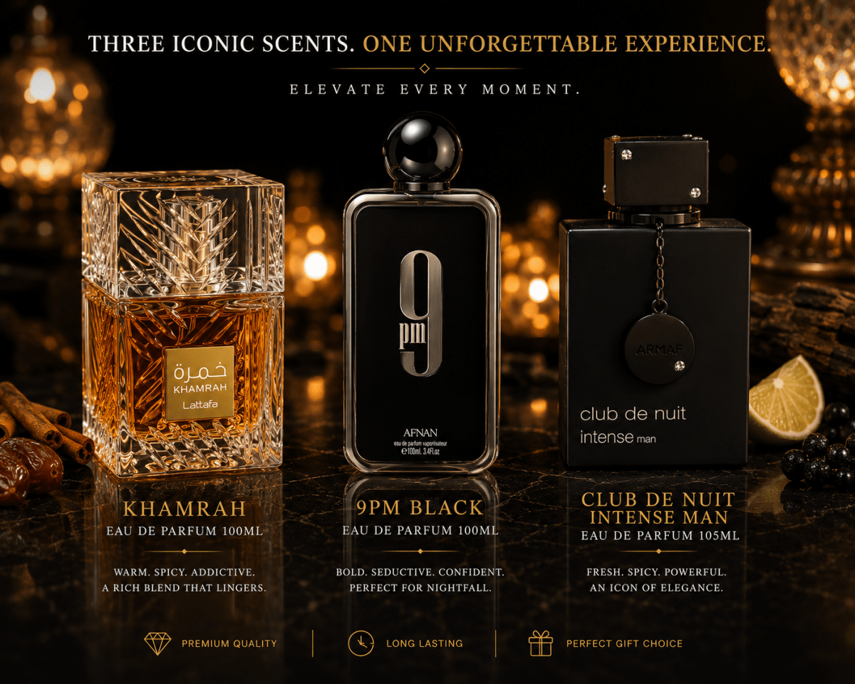 The Statement Collection — Bestseller Trio by Qamare — Authentic Arabic Fragrance | Qamare