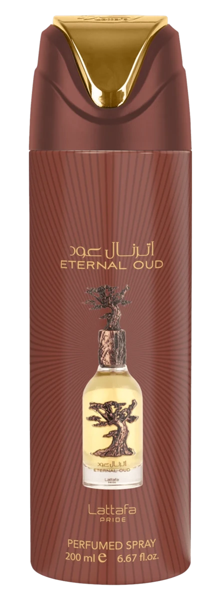 Lattafa Eternal Oud 200ML Deo Spray by Lattafa — Authentic Arabic Fragrance | Qamare