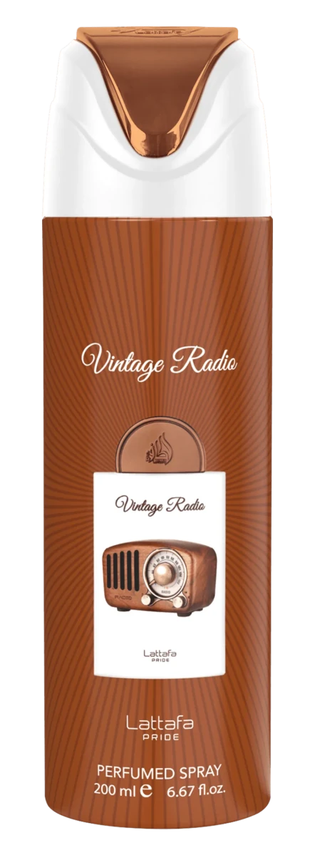 Lattafa Vintage Radio Deodorant Spray 200ml by Lattafa — Authentic Arabic Fragrance | Qamare