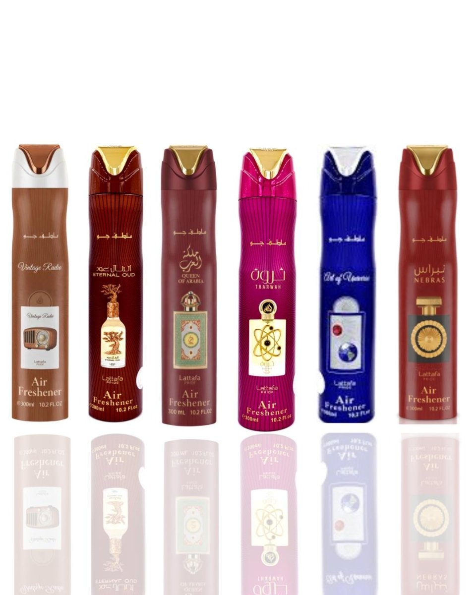 Vintage Radio Air Freshener + Eternal Oud Air Freshener + 4 More — by Qamare — Authentic Arabic Fragrance | Qamare