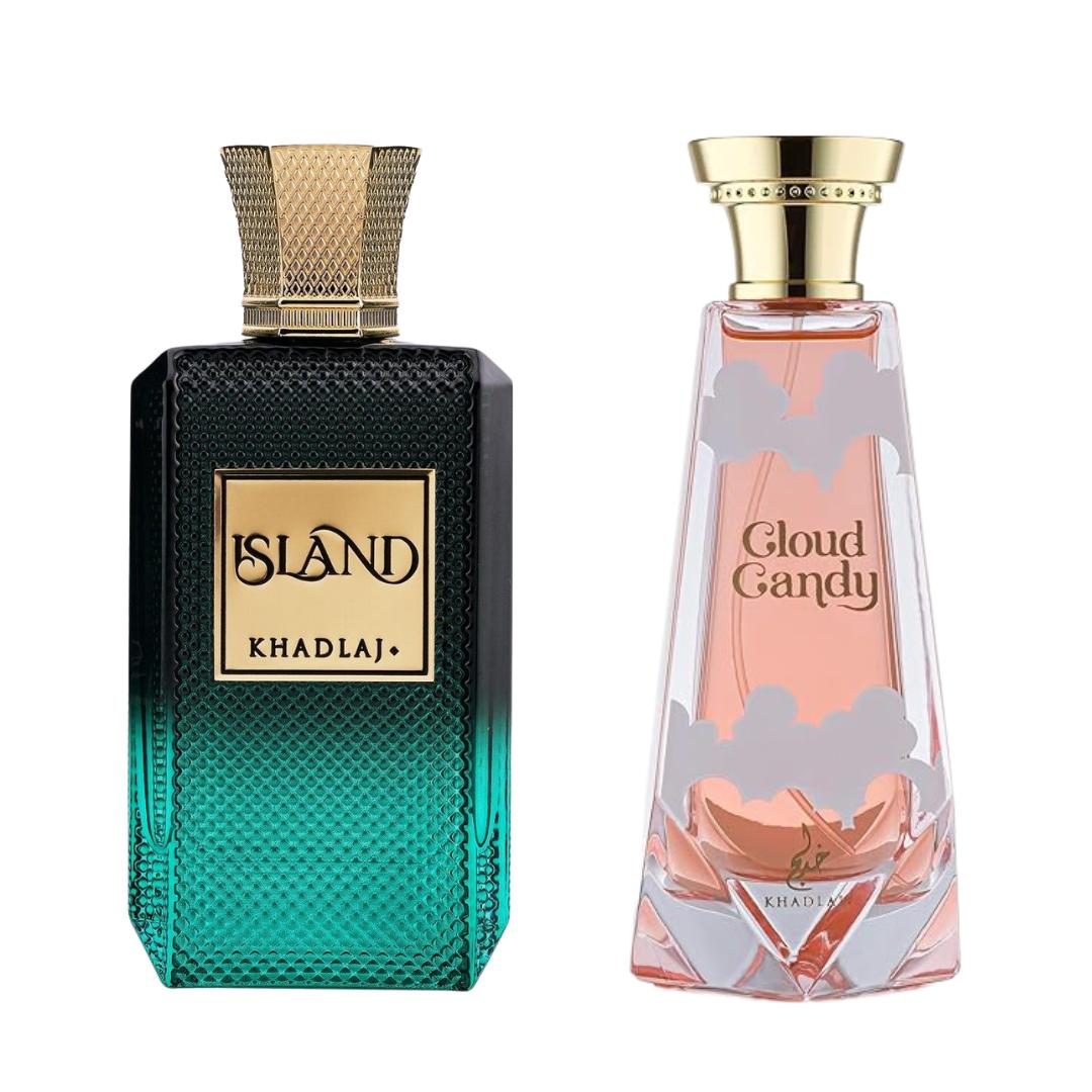 Island + Cloud Candy — 2-Piece Set by Qamare — Authentic Arabic Fragrance | Qamare
