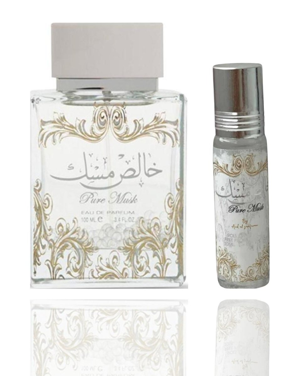 Musk Roll On + Khales Musk — 2-Piece Set by Qamare — Authentic Arabic Fragrance | Qamare