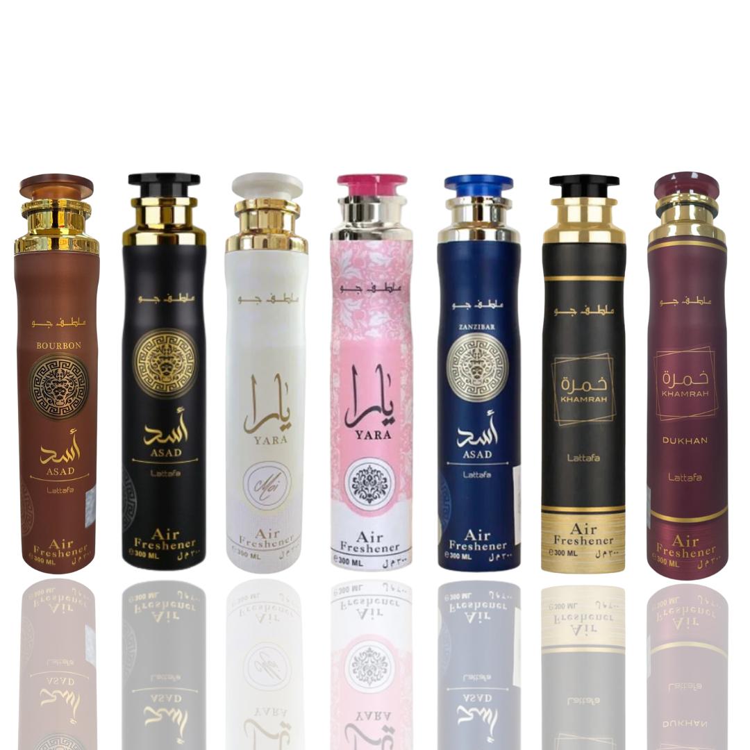 Khamrah Air Freshener + Yara Air Freshener + 5 More — 7-Piece Bundle by Qamare — Authentic Arabic Fragrance | Qamare